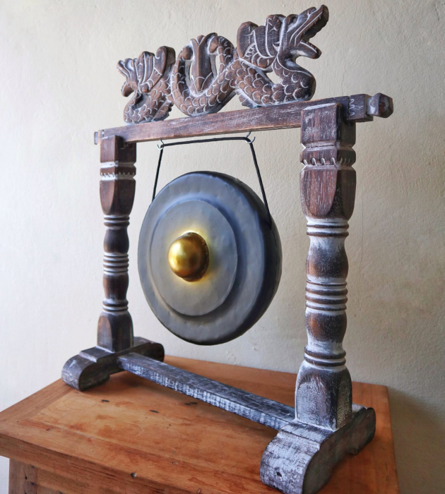 Gong cu suport, negru, 25 cm [2]