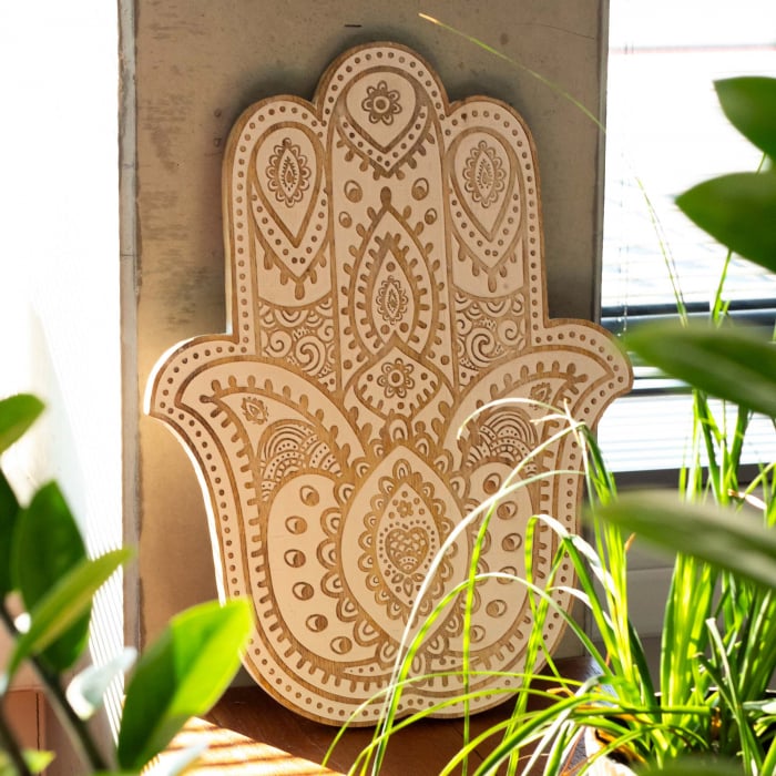 Placa Decorativa Hamsa, Protectie si Abundenta, 52 cm [3]