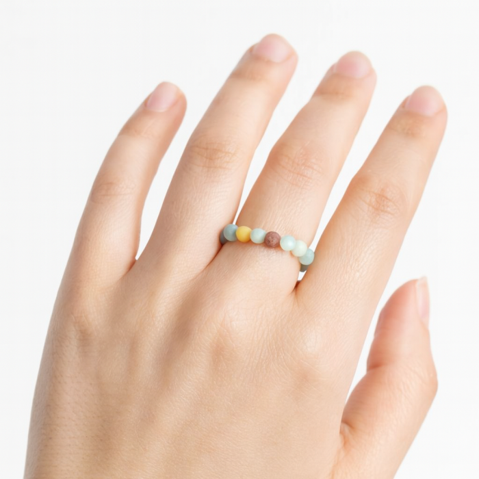 Inel Elastic Amazonit 3mm [1]