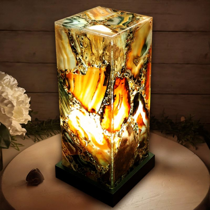 Lampa din agat natural, 30x12 cm [2]