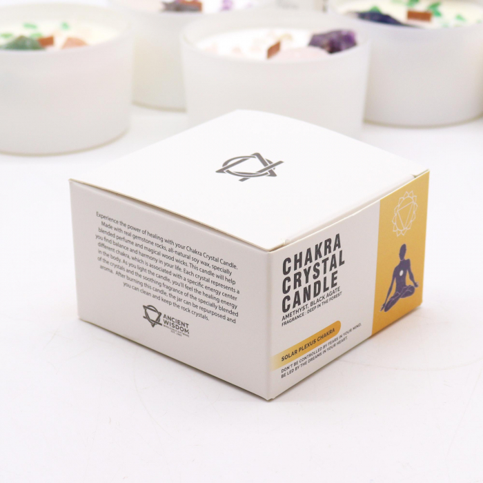 Lumanare Parfumata cu Cristale pentru Chakra Plexului Solar [4]