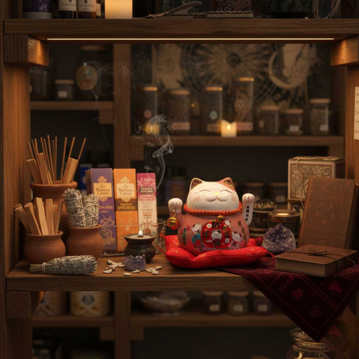 Maneki Neko Pusculita – Pisica Norocoasa din Ceramica [3]