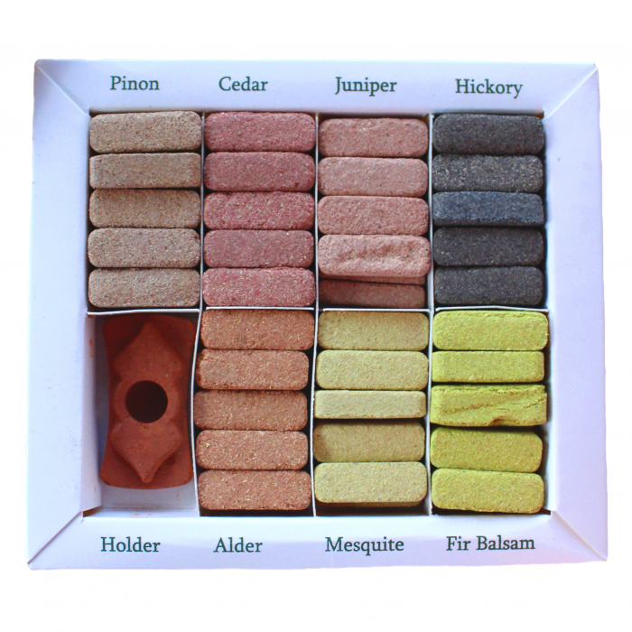 Set 70 Caramizi Parfumate Naturale cu suport, "7 Earthy Himalaya" [2]