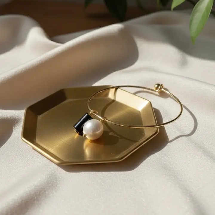 Onyx Radiance Bratara cu Onix si Perla de Majorca [3]