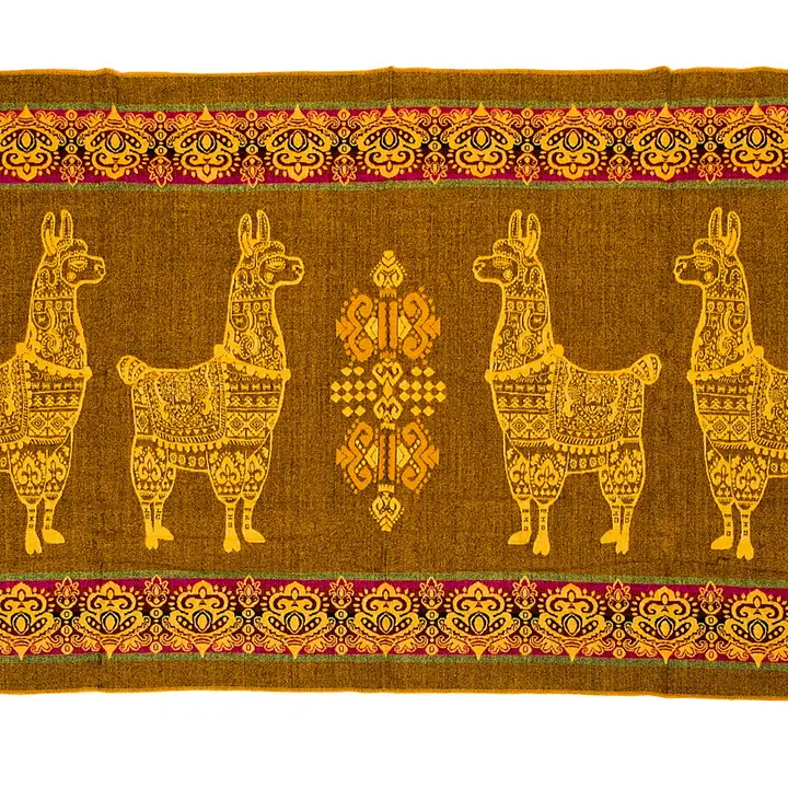 Patura Alpaca Yellow din Lana de Alpaca, 185 x 110 cm [3]