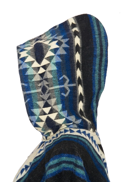 Poncho aplaca Shuar albastru [3]