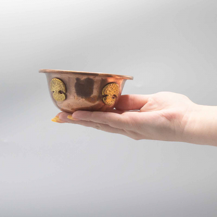 Bol Ritualic de Cupru cu Arborele Vietii, 12x5 cm [2]