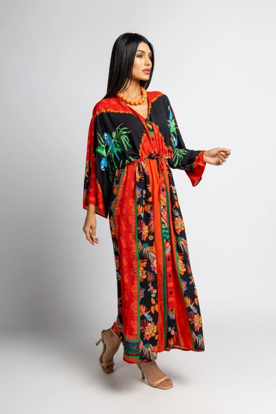 Rochie viscoza Papagali si Flori [2]