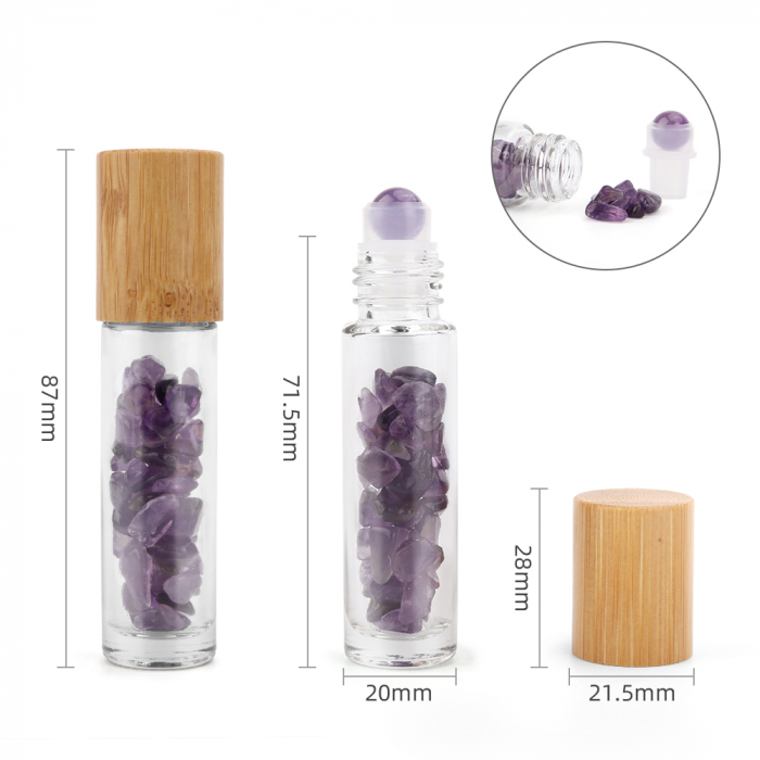 Roll-on cu Ametist pentru Uleiuri Esentiale, 10ml [3]