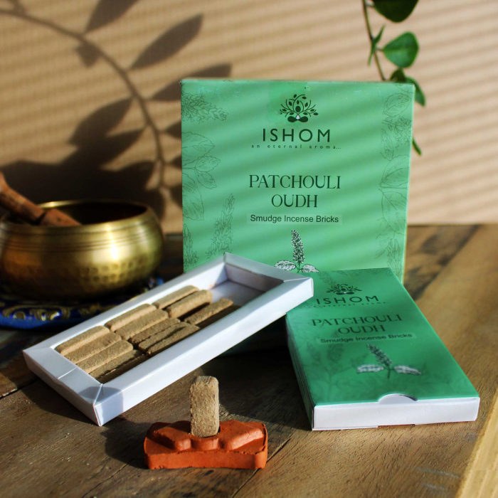 Set 15 Caramizi Parfumate Naturale din Patchouli cu suport [2]