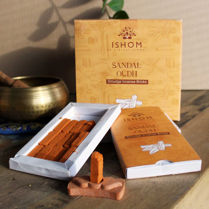 Set 15 Caramizi Parfumate Naturale din Santal cu suport [2]