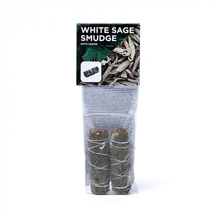 Set 2 Buchete fumigatie cu Salvie Alba si Cedru, 11 cm [2]