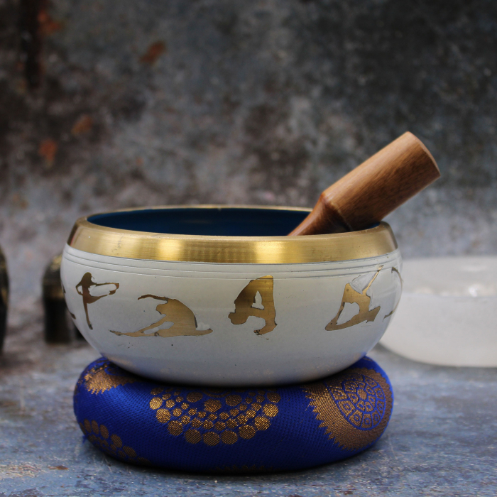 Set Bol Tibetan cantator Yoga cu ciocanel din lemn [2]