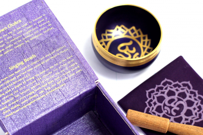 Set Bol Tibetan cantator, Chakra Coroana, 8 cm [2]