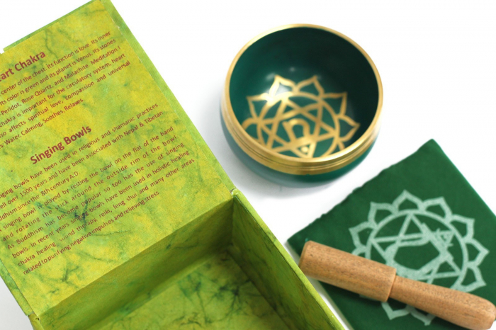 Set Bol Tibetan cantator, Chakra Inimii, 8 cm [2]