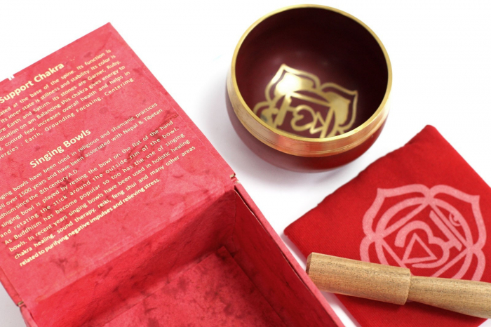 Set Bol Tibetan cantator, Chakra Radacina, 8 cm [2]
