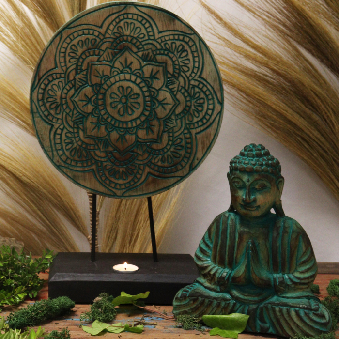 Set Decoratiune Buddha Feng Shui, Mandala Verde [2]