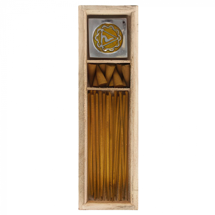 Set Betisoare si Conuri Parfumate, Lamaie, Chakra Plexului Solar [2]