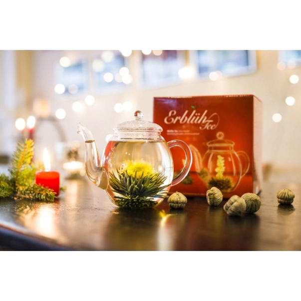 Set Ceai Alb Blooming Tea Flowers Mix cu Ceainic [2]