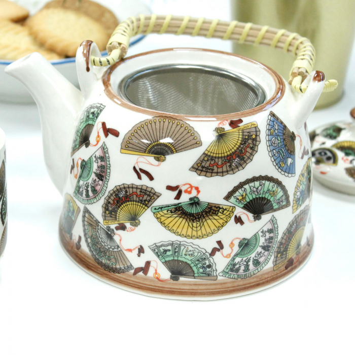 Set Ceainic + 6 Cani din Ceramica cu motive chinezesti [3]