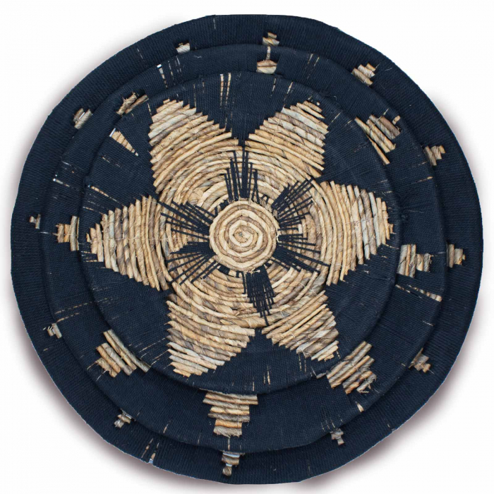 Set 3 decoratiuni de perete din iarba de mare, Negru [2]
