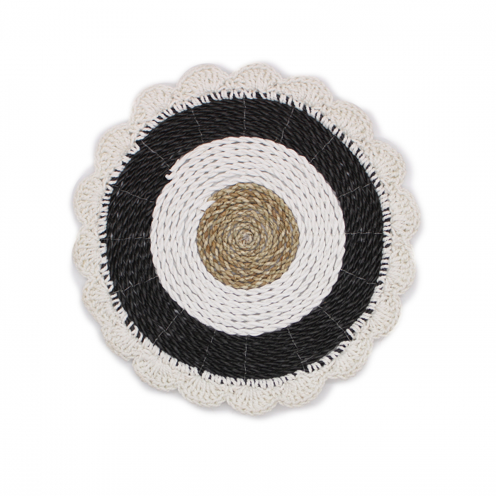 Set 6 decoratiuni de perete din rafie Abu-Abu [2]