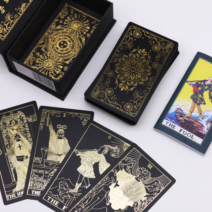 Set 78 Carti Tarot, Negru cu Auriu [2]