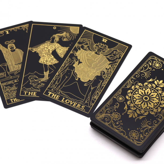 Set 78 Carti Tarot, Negru cu Auriu [3]