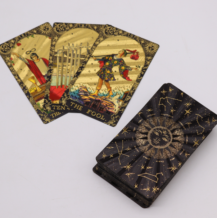 Set 78 Carti Tarot, Auriu cu Negru [3]