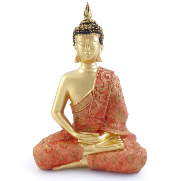 Statueta Buda Gautama rosu 20 x 14 x 7 cm [1]