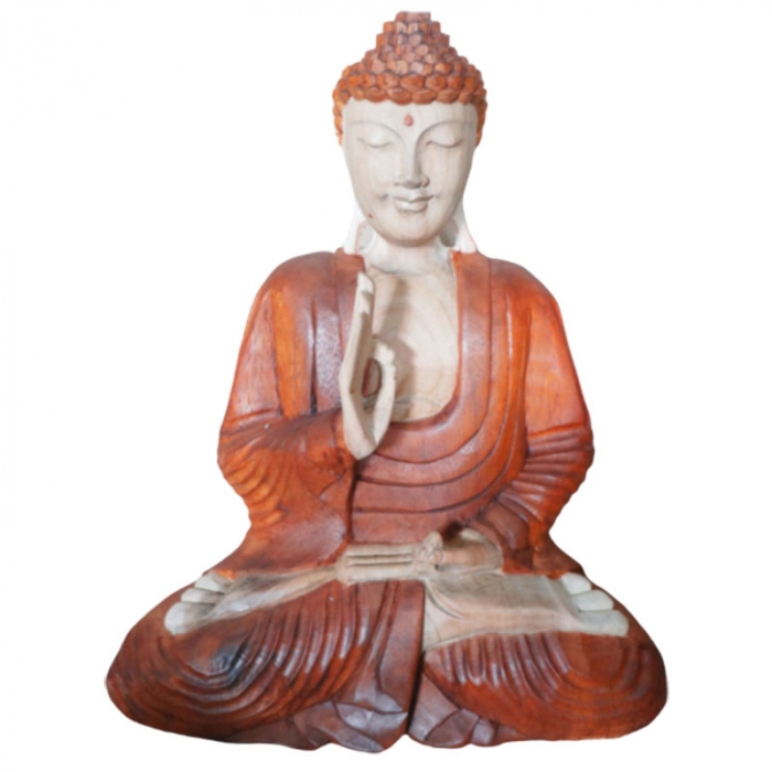 Statueta Buddha sculptata manual, 60 cm [1]