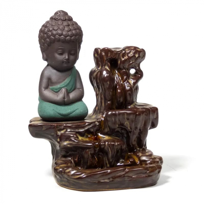 Suport Conuri Parfumate tip Fantana de Fum, Micul Buddha [2]
