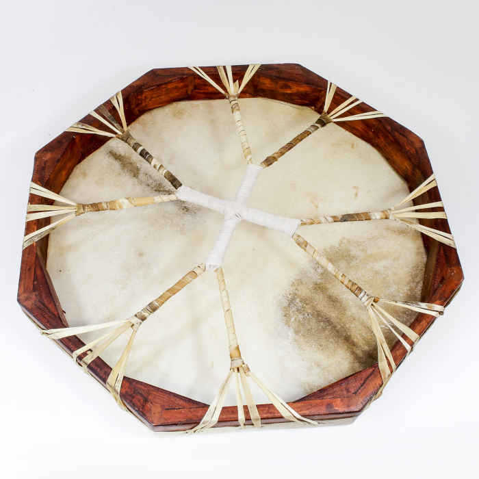 Toba samanica octagon, 40 cm, piele de capra [2]