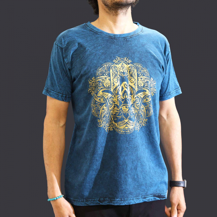 Tricou Unisex Hamsa, Albastru [3]