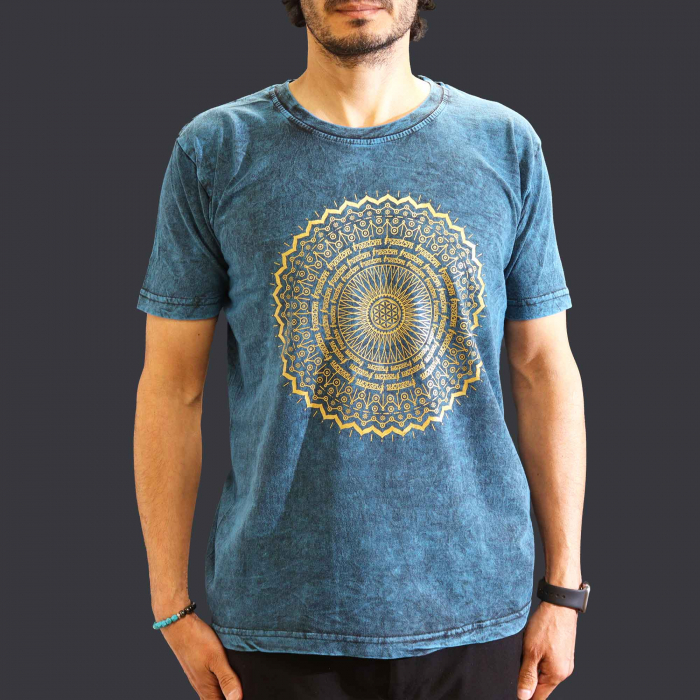 Tricou Unisex Mandala, Albastru [2]