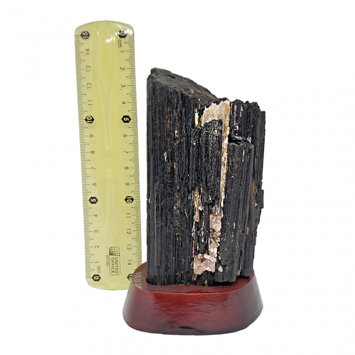 Turmalina Neagra pe suport din lemn, Model 1, 500-750 g [4]