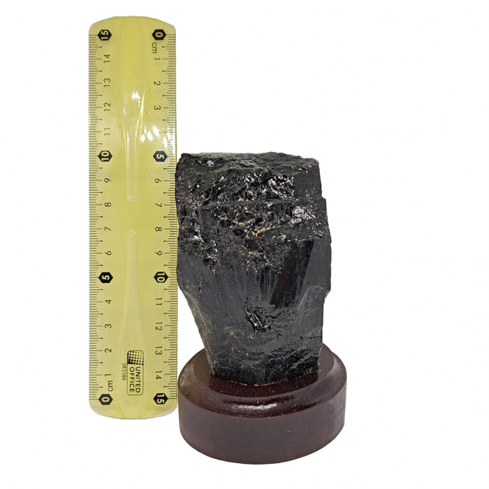Turmalina Neagra pe suport din lemn, Model 2, 500-750 g [4]