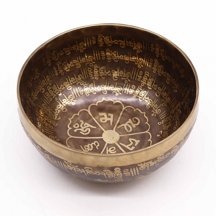 Bol Tibetan cantator cu Argint, Mantra, 16 cm [2]