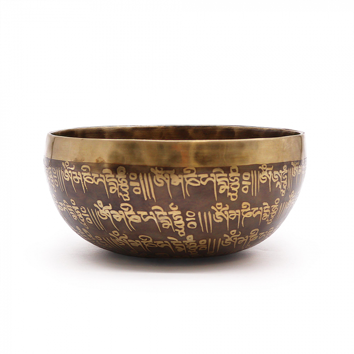 Bol Tibetan cantator cu Argint, Mantra, 16 cm [1]