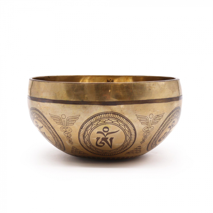 Bol Tibetan cantator cu Argint, Buddha - Arborele Bodhi, 16 cm [1]