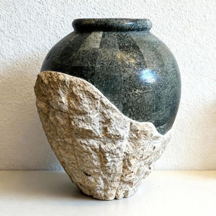 Vaza din Serpentina Naturala 50x30 cm [2]