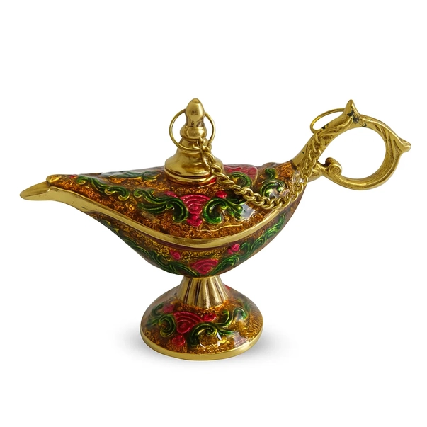 DECORATIUNI - Lampa Aladdin din Alama Meena Color 12 cm