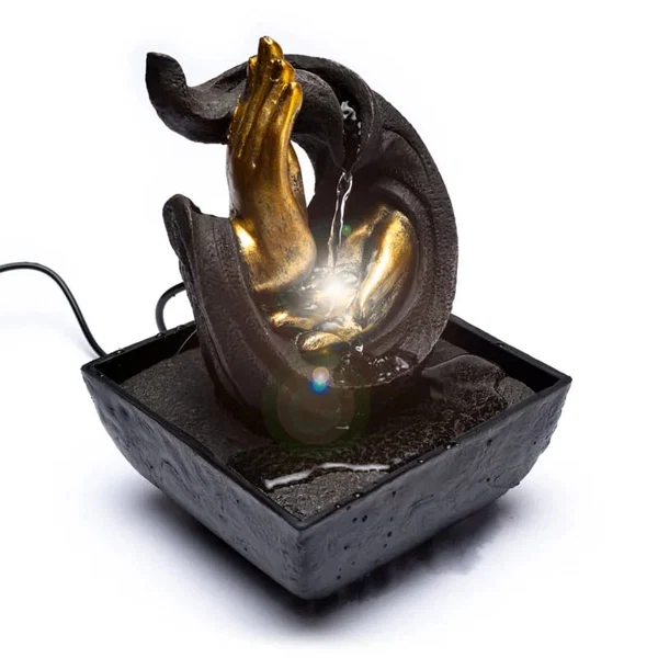 DECORATIUNI - Fantana de interior Mudra Compasiunii cu iluminare LED