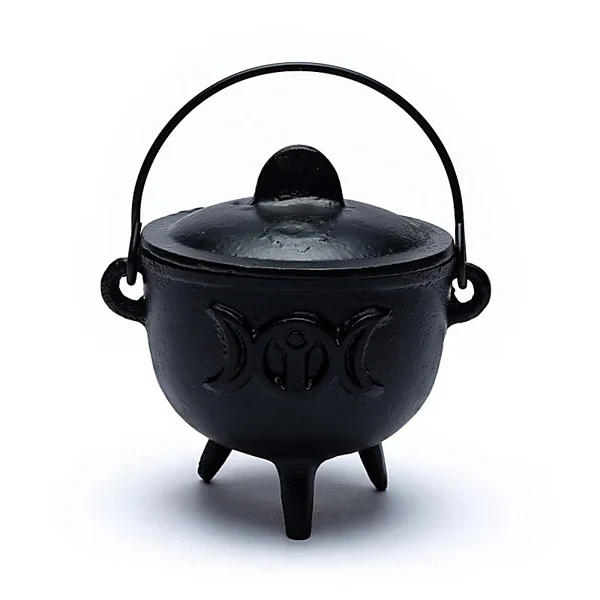 SPIRITUALITATE - Ceaun din Fonta Sun & Moon, pentru fumigatie