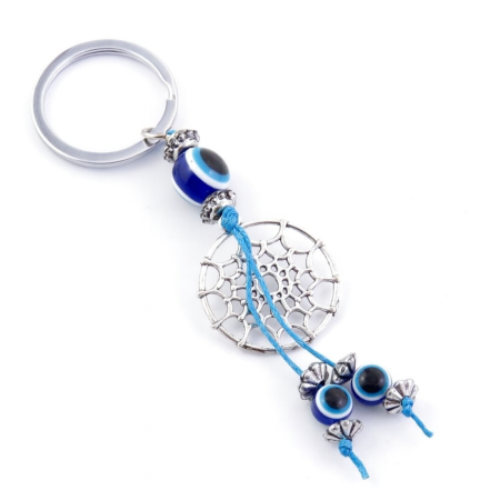 Protectie - Breloc esoteric cu Ochiiul Rau si Dreamcatcher