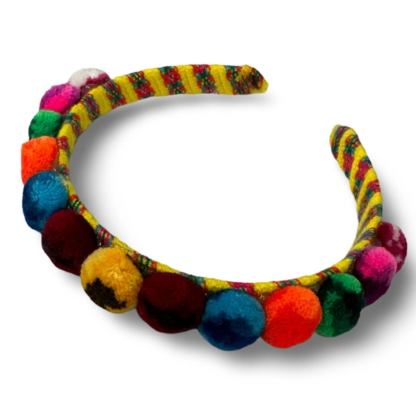 Accesorii samanice - Bentite Artizanale cu PomPom, Peru