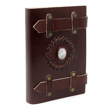 Jurnale - Agenda de Piele Piatra Lunii cu Curele, 15x10 cm