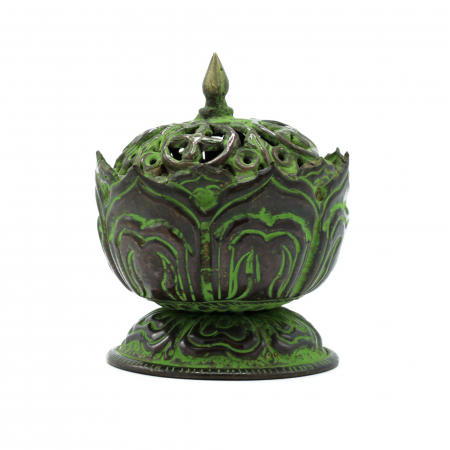 Suporturi si decoratiuni - Arzator de Tamaie Tibetan Antic, Lotus