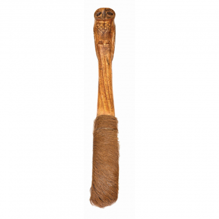 Accesorii tobe samanice - Bat Samanic pentru Toba, Bufnita Mongola, lemn sculptat