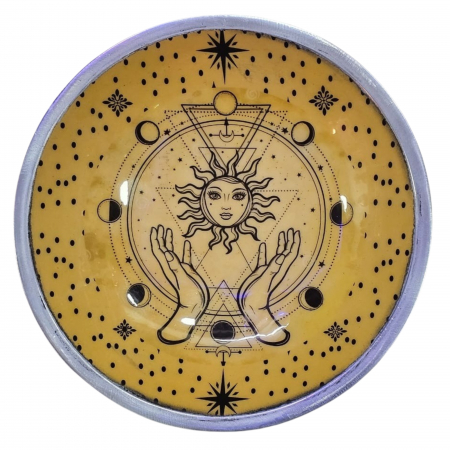 Boluri ritualice - Bol pentru ritualuri, Soarele si Fazele Lunii, 16x4 cm